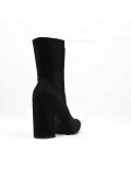 Mixed-material ankle boot