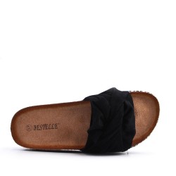 Faux suede slide