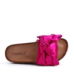 Slipper in mixed materials for women