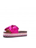 Slipper in mixed materials for women