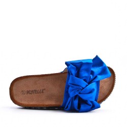 Slipper in mixed materials for women