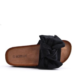 Slipper in mixed materials for women