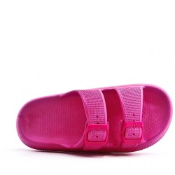 Slipper in mixed materials for women