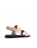 Sandale plat en simili cuir pour femme