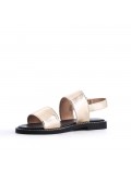 Flat sandals in faux leather for women