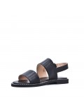 Flat sandals in faux leather for women