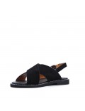 Flat sandals in faux leather for women