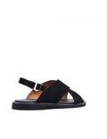 Flat sandals in faux leather for women