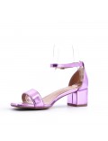 Faux leather heeled sandal