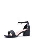 Faux leather heeled sandal