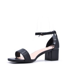 Faux leather heeled sandal