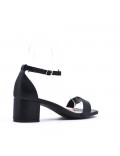 Faux leather heeled sandal