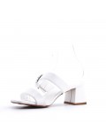 Faux leather heeled sandal