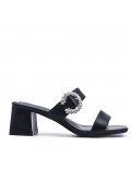 Faux leather heeled sandal