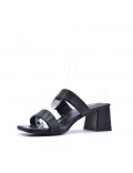 Faux leather heeled sandal