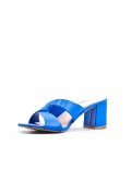 Faux leather heeled sandal