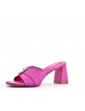 Faux leather heeled sandal