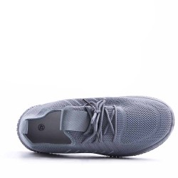 Men's textile lace-up basket