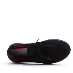 Men's textile lace-up basket