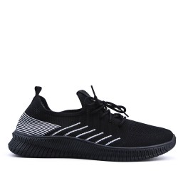 Men's textile lace-up basket