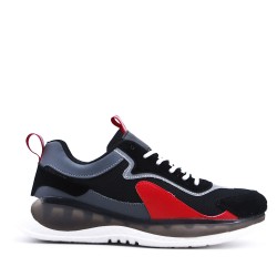 Zapatillas de baloncesto para hombre con cordones de materiales mixtos