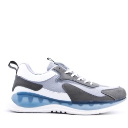 Zapatillas de baloncesto para hombre con cordones de materiales mixtos