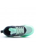 Men's basketball shoe with mix materials laces