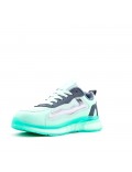 Men's basketball shoe with mix materials laces