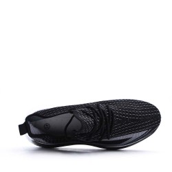 Men's textile lace-up basket