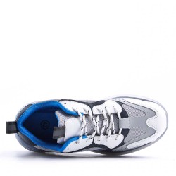 Zapatillas de baloncesto para hombre con cordones de materiales mixtos