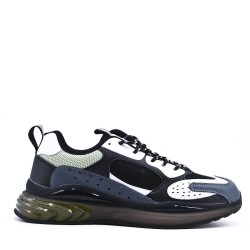 Zapatillas de baloncesto para hombre con cordones de materiales mixtos