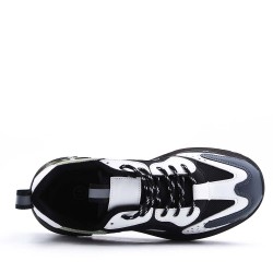 Zapatillas de baloncesto para hombre con cordones de materiales mixtos