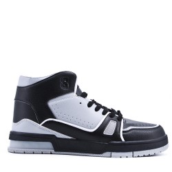 Zapatillas de baloncesto para hombre con cordones de materiales mixtos