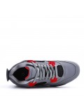 Men's basketball shoe with mix materials laces