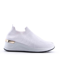 Basket sans lacet en textile pour femme