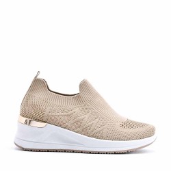 Basket sans lacet en textile pour femme