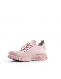 Women's textile wedge sneaker