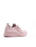 Women's textile wedge sneaker