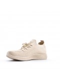 Women's textile wedge sneaker