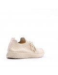 Women's textile wedge sneaker