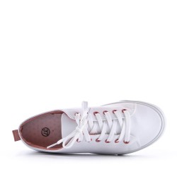 Women's faux leather sneaker