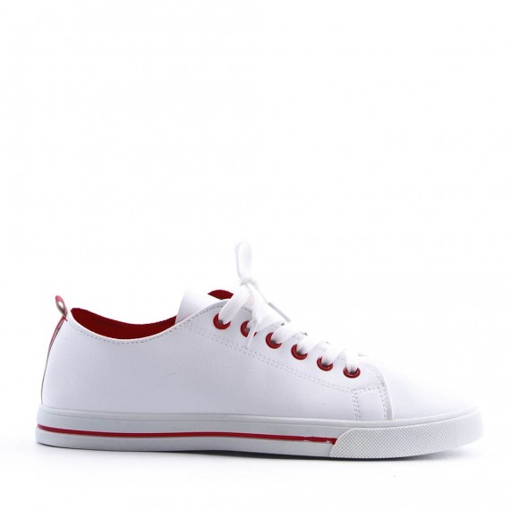 Women's faux leather sneaker