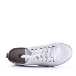 Women's faux leather sneaker