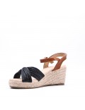 Sandal in mixed materials for women