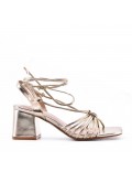 Faux leather heeled sandal