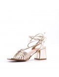 Faux leather heeled sandal