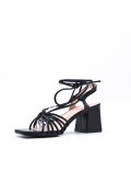 Faux leather heeled sandal