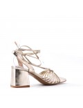 Faux leather heeled sandal