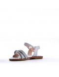 Girl's mixed materials sandal