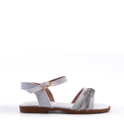 Girl's mixed materials sandal